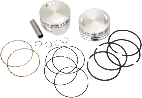 S&S CYCLE - 92-1400 - Piston Kit - For 100”/107” Super Sidewinder - 4.000” - Standard
