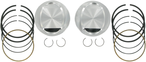 S&S CYCLE - 92-1204 - Piston Kit - For 95” Big Bore Kit - 3.875” - +0.005”