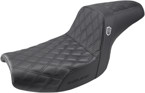 SADDLEMEN - SC88209DB - Pro Series SDC Performance Seat - w/o Backrest - Lattice Stitch/Lumbar Gripper - FXR '82-'00