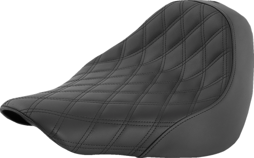 SADDLEMEN - 818-27-002LS - Renegade Solo Seat - Lattice Stitched - Black - FL/FX '18-'24