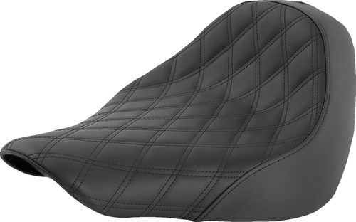 SADDLEMEN - 818-27-002LS - Renegade Solo Seat - Lattice Stitched - Black - FL/FX '18-'24