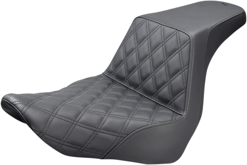 SADDLEMEN - 818-29-172 - Step-Up Seat - Front Lattice Stitch - Black