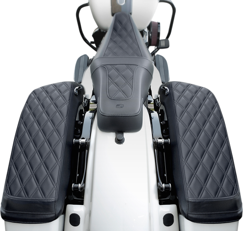 SADDLEMEN - L870-14-LS - Saddlebag Covers - Lattice Stitch - FL '14-'23