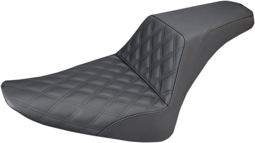 SADDLEMEN - 812-26-172 - Step-Up Seat - Front Lattice Stitch - Black - FLS