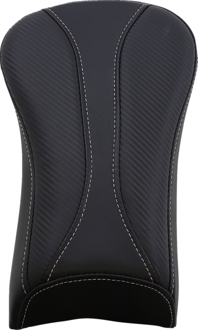 SADDLEMEN - 806-23-0162 - Dominator Pillion Pad - Standard Reach - Black w/ Gray Stitching - FLSTC '06-'17