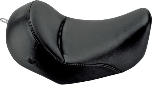 SADDLEMEN - 806-04-0021 - Heels Down Solo Seat - Without Backrest - Plain - Black - Dyna