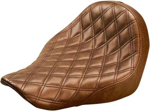 SADDLEMEN - 818-29-002BLS - Renegade Solo Seat - Lattice Stitched - Brown - FL/FX '18-'24
