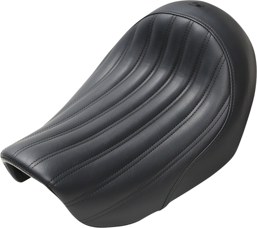 SADDLEMEN - 806-04-0023 - Knuckle Solo Seat - Ribbed - Black - FL/FX '06-'17