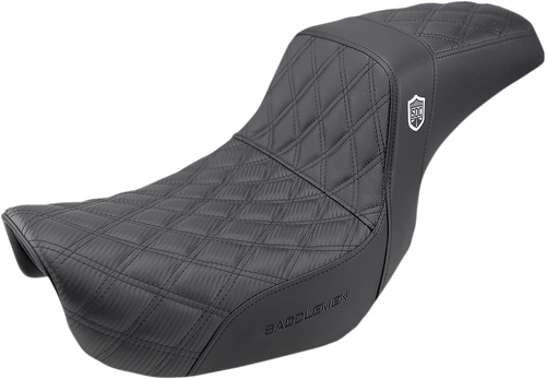 SADDLEMEN - SC80604DB0 - Pro Series SDC Performance Seat - w/o Backrest - Lattice Stitch/Lumbar Gripper - FLD/FXD '06-'17