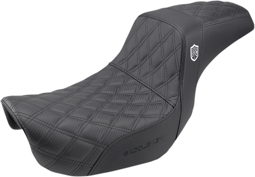 SADDLEMEN - SC80604DB0 - Pro Series SDC Performance Seat - w/o Backrest - Lattice Stitch/Lumbar Gripper - FLD/FXD '06-'17
