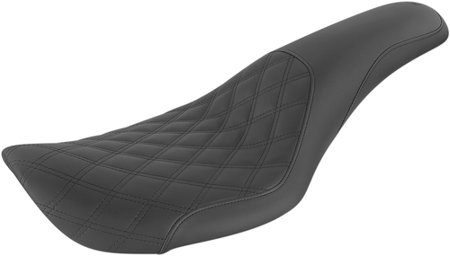 SADDLEMEN - 896-05-149 - Profiler Seat - Front Lattice/Rear Smooth - Black - FXDWG '96-'03