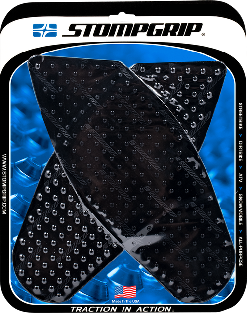 STOMPGRIP - 55-10-0054B - Tank Grips - Volcano - Black - Suzuki - GS '08-'10