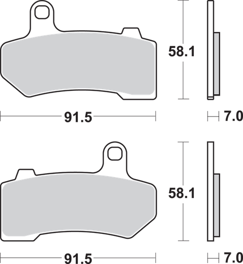 SBS - 830H.HS - Sintered Brake Pads - Harley-Davidson