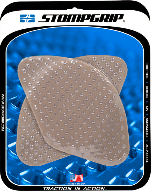 STOMPGRIP - 55-10-0051C - Tank Grips - Volcano - Clear - Suzuki - SV '00-'15