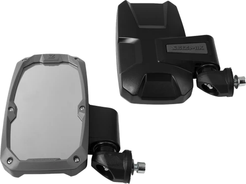 SEIZMIK - 56-18104 - Mirrors - Embark - Side View - Rectangle - Black - 1.75” ROPS - Pair