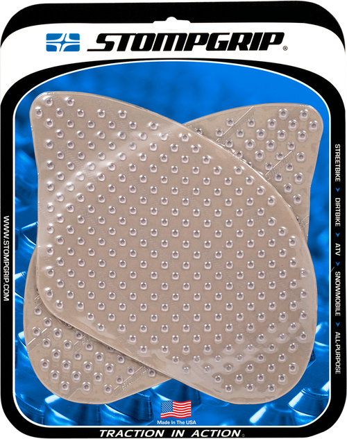STOMPGRIP - 55-10-0055C - Tank Grips - Volcano - Clear - Suzuki - GS '00-'20