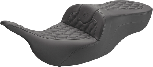 SADDLEMEN - 897-07-182 - Roadsofa Seat - Full Lattice Stitch - without Backrest - FLT/FLH '97-'07