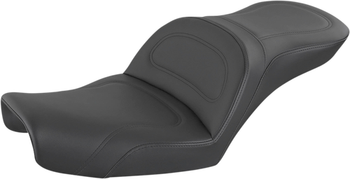 SADDLEMEN - 896-04-0291 - Explorer Seat - No Backrest - Stitched - Black - Dyna