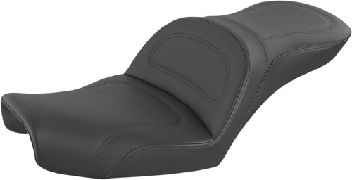SADDLEMEN - 896-04-0291 - Explorer Seat - No Backrest - Stitched - Black - Dyna