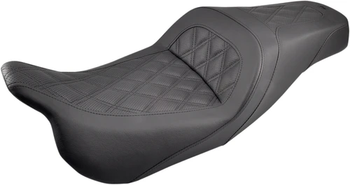 SADDLEMEN - 808-07B-162 - Slim Seat - Black - Lattice Stitch - FL '08-'24
