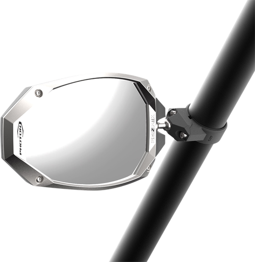 SEIZMIK - 56-18108 - Mirrors - Photon - Side View - Oval - Black/Silver - 1.875”/2” ROPS - Pair