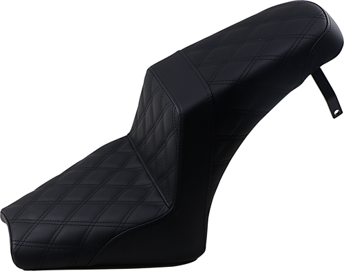 SADDLEMEN - I18-33-175 - Step-Up Seat - Full Lattice Stitch - Black - Scout Bobber