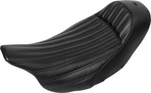 SADDLEMEN - 808-07B-0023 - Knuckle Solo Seat - Ribbed - Black - FL '08-'24