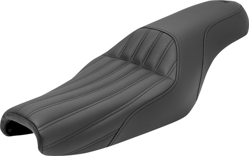 SADDLEMEN - 807-11-047K - Knuckle 2-Up Seat - Ribbed - Black