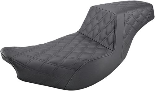 SADDLEMEN - I14-07-175 - Step-Up Seat - Full Lattice Stitch - Black - Indian