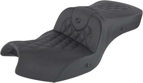 SADDLEMEN - I20-06-182HCT - Heated Roadsofa Seat - Lattice Stitch - w/o Backrest - GL