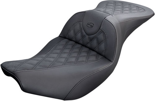 SADDLEMEN - I14-07-182 - Roadsofa Seat - without Backrest - Lattice Stitch - Black - Indian '14-'24