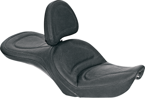 SADDLEMEN - 83G52JS - Seat - Explorer - With Backrest - Stitched - Black - FXDWG '96-'03