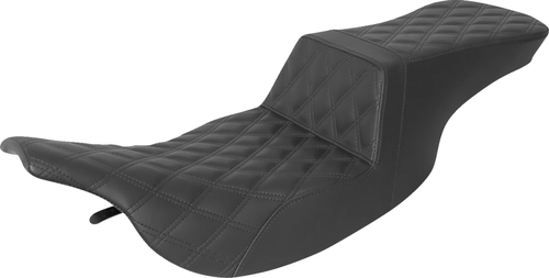 SADDLEMEN - 897-07-195 - Tour Step-Up Seat - Full Lattice Stitch - Black - FL '97-'07