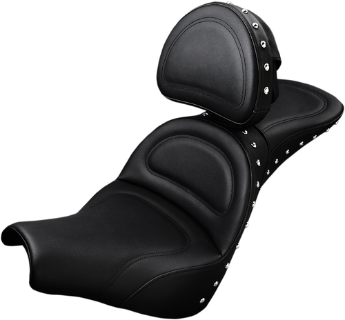 SADDLEMEN - 818-30-040 - Explorer Special Seat - Studded - w/ Backrest - FXBB/FXST '18-'24