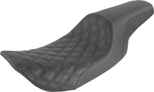SADDLEMEN - 897-06-149 - Profiler Seat - Front Lattice/Rear Smooth - Black - FLHR/X '97-'07