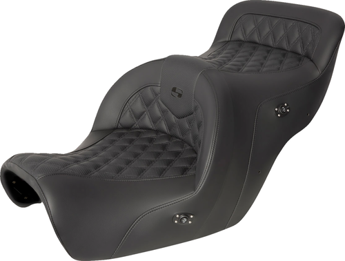 SADDLEMEN - H88-07-182HCT - RoadSofa Seat - without Backrest - Full Lattice Stitch - Black - Heated - GL1500 '88-'00