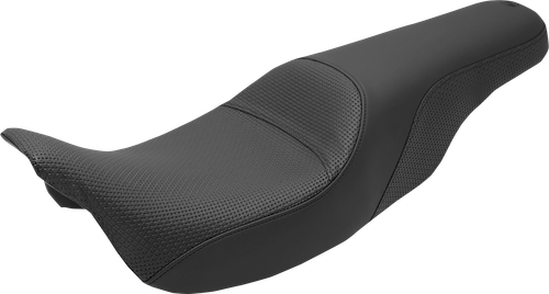 SADDLEMEN - 808-07B-147 - Profiler Basketweave Seat - Black - FLH/FLT '08-'20