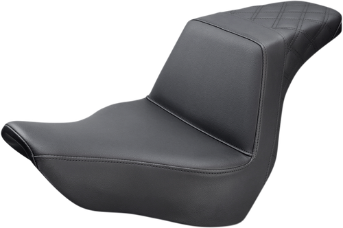 SADDLEMEN - 818-29-173 - Step-Up Seat - Rear Lattice Stitch - Black