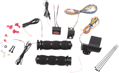 AVON GRIPS - AIR-90-AN-FL-RH - Heated Grips - Air Cushion - TBW - Black