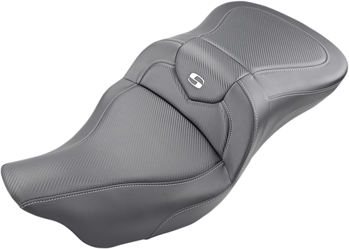 SADDLEMEN - 808-07B-186 - Extended Reach Roadsofa Seat - Carbon Fiber - without Backrest - FL '08-'24