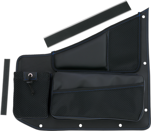 SHOW CHROME - H44-7PBLU - Kaliber Organizer - Passenger - Black w/ Blue Stitching