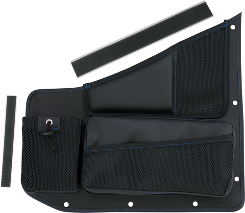 SHOW CHROME - H44-7PBLU - Kaliber Organizer - Passenger - Black w/ Blue Stitching