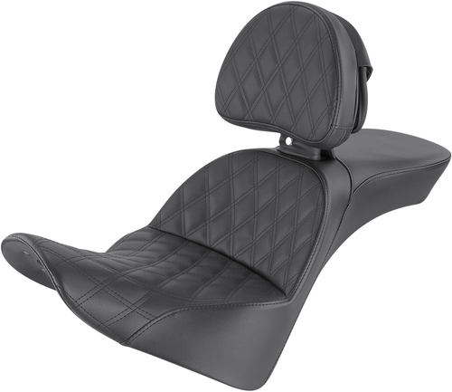 SADDLEMEN - 818-33-030LS - Explorer Seat - Lattice Stitched - Backrest - FL '18-'24
