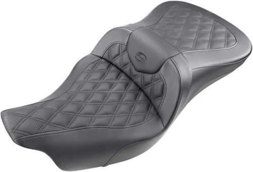 SADDLEMEN - 808-07B-182T - Roadsofa Seat - Full Lattice Stitch - without Backrest - Black - FL '09-'24
