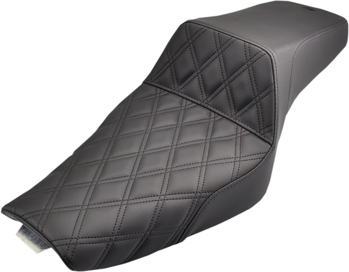 SADDLEMEN - 807-11-172 - Step-Up Seat - Front Lattice Stitch - Black - XL
