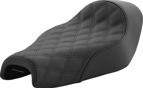 SADDLEMEN - 807-03-002LS - Renegade Solo Seat - Lattice Stitched - Black - XL '04-'20