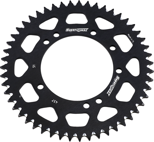 SUPERSPROX - RAL-457-51-BLK - Rear Sprocket - Black - Kawasaki/Suzuki - 51 Tooth