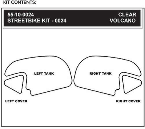 STOMPGRIP - 55-10-0024H - Tank Grips - Volcano - Clear/Black - Honda - CBR '13-'25