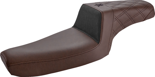 SADDLEMEN - UN79-03-173BR - Unknown Industries Seat - Front Carbon Fiber/Black Gripper Lumbar/Rear Lattice Stitch - XL