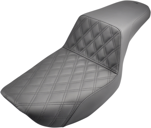 SADDLEMEN - 882-09-172 - Step-Up Seat - Front Lattice Stitch - Black - FXR